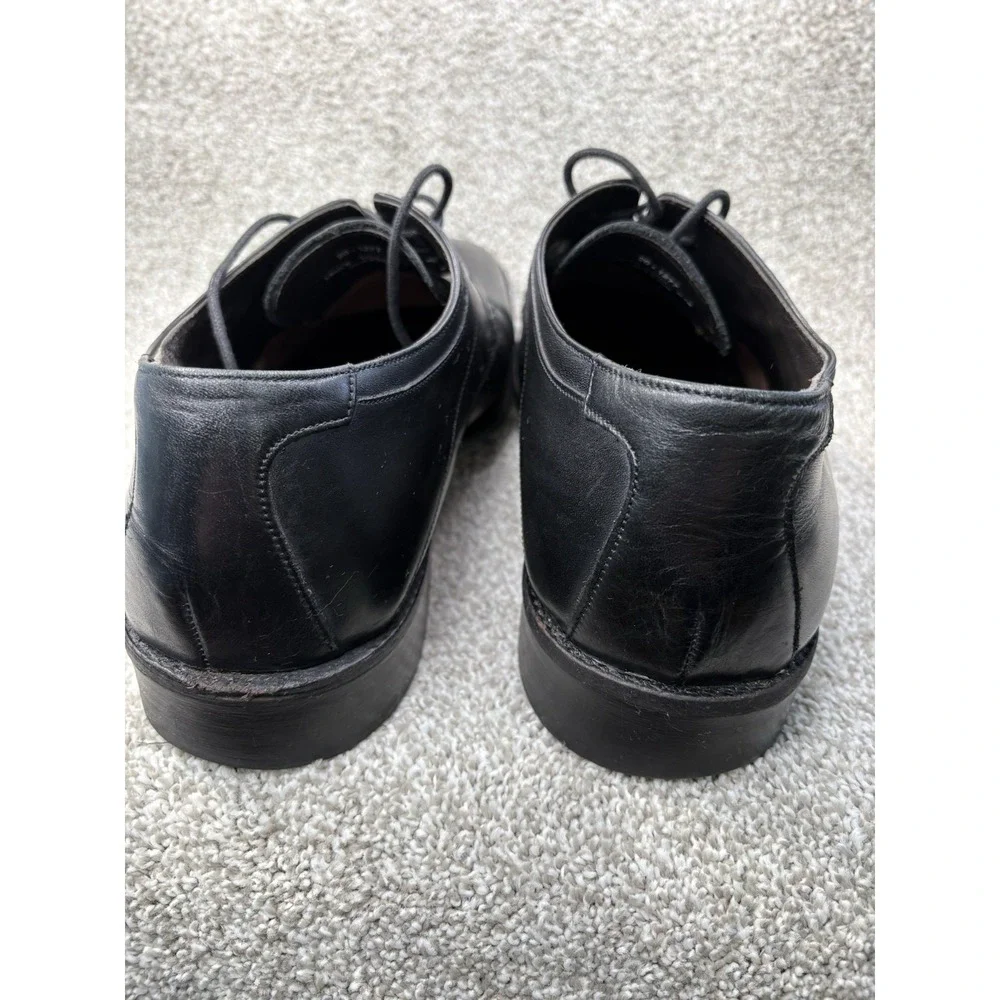 Johnston & Moore Mens Black Leather Cap Toe Oxford‎ Dress Shoes Size 14M Classic